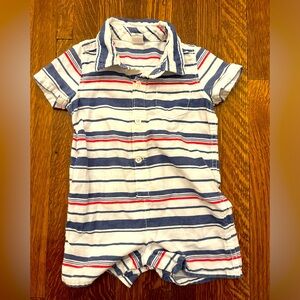 Gap Striped Onesie 6-12 M